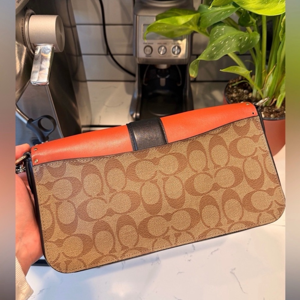 Coach Georgie Colorblock Signature Canvas Shoulder Bag - Picture 5 of 12